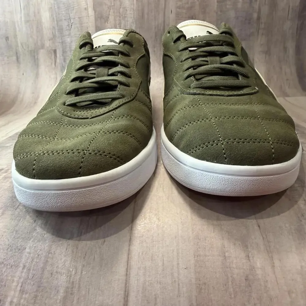 Puma Astro Kick Mens Sz 11.5 Suede Low Top Forrest Night Olive Green/White Shoes - Picture 3 of 12
